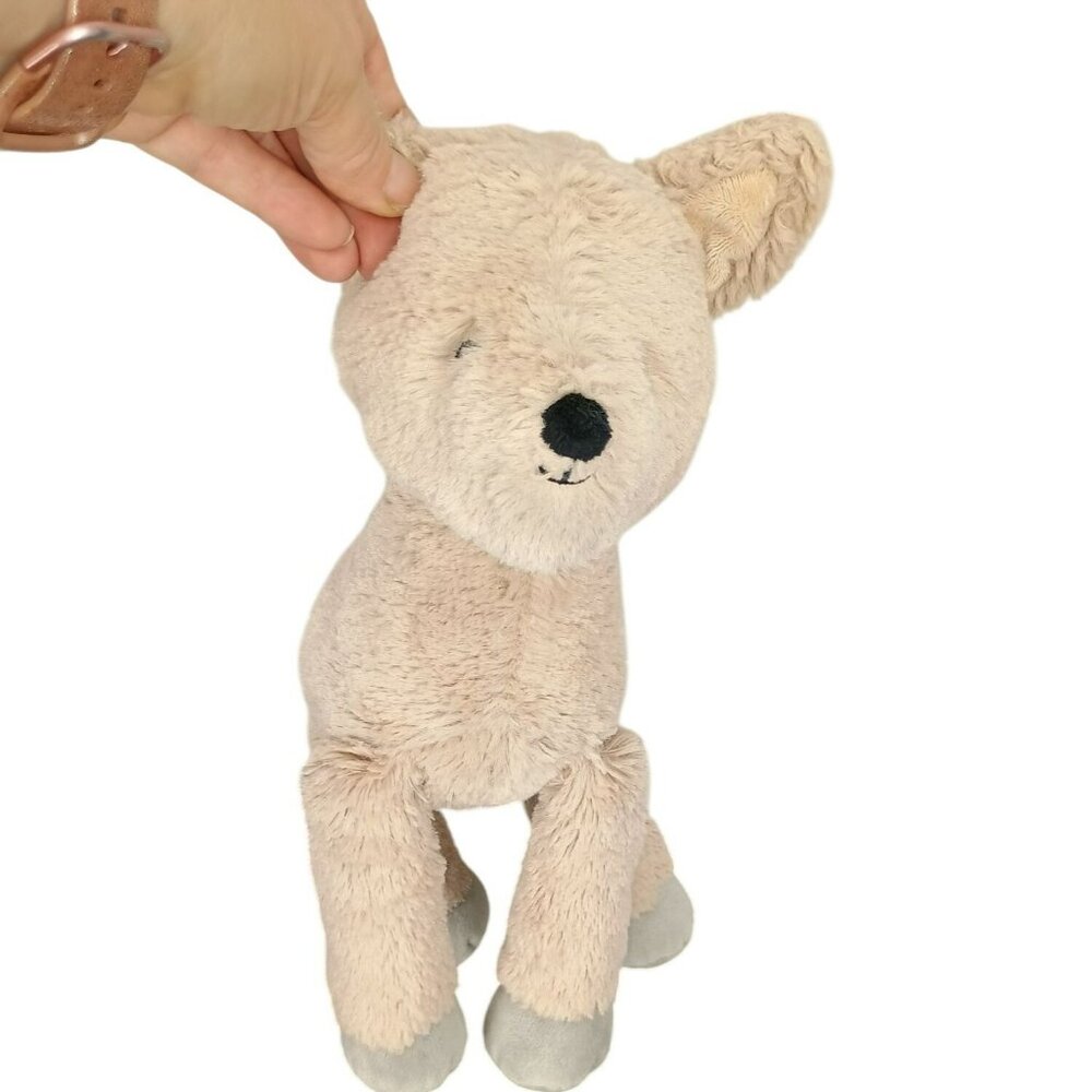 Lambs & Ivy Beige Fawn Plush Deer Toy 10" For Baby Soft Polyester Material‎